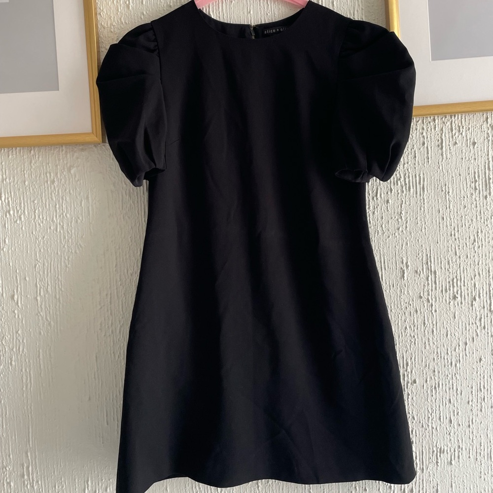 Alice + Olivia Black Long Sleeve Dress